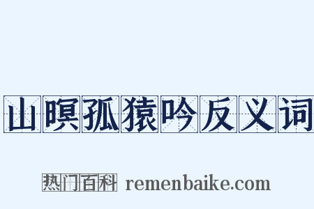 山暝孤猿吟反义词是什么意思的图片